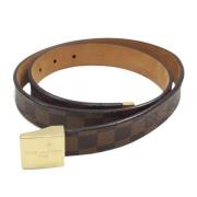 Pre-owned Leather belts Louis Vuitton Vintage , Brown , Heren