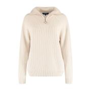 Half Zip Pullover in Slk347-8624 Bloomings , Beige , Dames