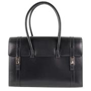 Pre-owned Leather handbags Hermès Vintage , Black , Dames