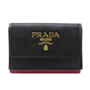 Pre-owned Leather wallets Prada Vintage , Black , Dames