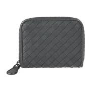 Pre-owned Leather wallets Bottega Veneta Vintage , Gray , Dames