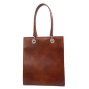 Pre-owned Leather handbags Cartier Vintage , Brown , Dames