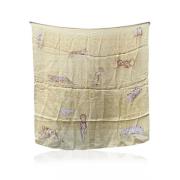 Pre-owned Silk scarves Cartier Vintage , Beige , Dames