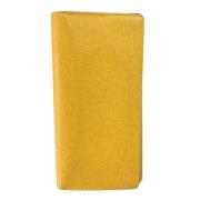 Pre-owned Leather wallets Louis Vuitton Vintage , Yellow , Dames