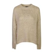 Witte Zijden Sweatshirt Verhoog Garderobe Chic Roberto Collina , Beige...