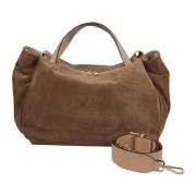 Bruine Leren Tas Made in Italy Avenue 67 , Brown , Dames