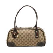 Pre-owned Canvas gucci-bags Gucci Vintage , Beige , Dames