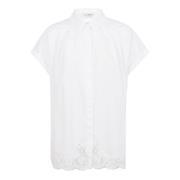 Witte Katoenen Kant Shirt Tunesië Ermanno Scervino , White , Dames