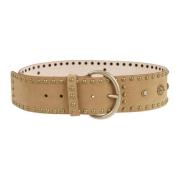 Leren Beige Riem Gemaakt in Italië Alessia Zamattio , Beige , Dames