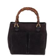 Pre-owned Suede gucci-bags Gucci Vintage , Brown , Dames