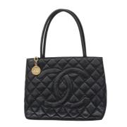 Pre-owned Leather chanel-bags Chanel Vintage , Black , Dames