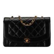 Pre-owned Leather chanel-bags Chanel Vintage , Black , Dames