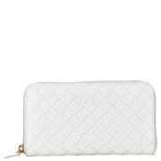 Pre-owned Leather wallets Bottega Veneta Vintage , White , Dames