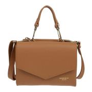 Kameel Leren Tas Made in Italy Avenue 67 , Brown , Dames