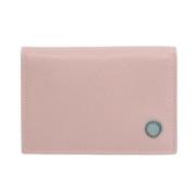 Pre-owned Leather wallets Bvlgari Vintage , Pink , Dames