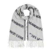 Logo Shawl Scarf Limited Edition Penn&Ink N.Y , Gray , Dames