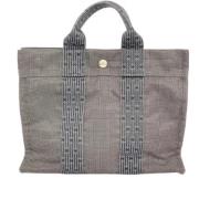 Pre-owned Canvas totes Hermès Vintage , Gray , Dames