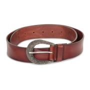 Bruin Leren Riem Dames Accessoires Orciani , Brown , Dames