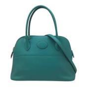 Pre-owned Leather handbags Hermès Vintage , Blue , Dames