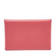 Pre-owned Leather wallets Hermès Vintage , Pink , Dames