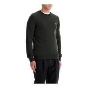 Geborsteld Wolmix Pullover Sweater Lacoste , Green , Heren