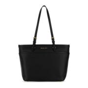 Zwarte Leren Winkel Tas Michael Kors , Black , Dames