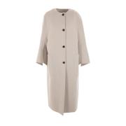 Beige Oversize Cashmere Coat Max Mara , Beige , Dames