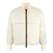 Omkeerbare Bomberjas met Geribbelde Randen K-Way , Beige , Heren