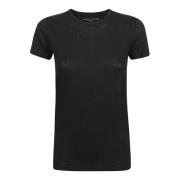 Zwarte Linnen Elastaan T-shirts en Polos Majestic Filatures , Black , ...