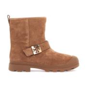 Suède enkellaarzen met Double T-gesp Tory Burch , Brown , Dames