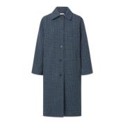 Basim Jas in Wol-Polyester Mix Nué Notes , Blue , Dames