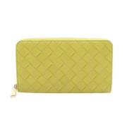 Pre-owned Leather wallets Bottega Veneta Vintage , Yellow , Dames