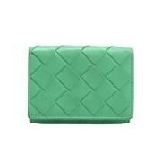 Pre-owned Leather wallets Bottega Veneta Vintage , Green , Dames