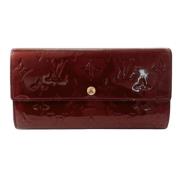 Pre-owned Leather wallets Louis Vuitton Vintage , Red , Dames