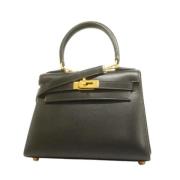 Pre-owned Leather handbags Hermès Vintage , Black , Dames