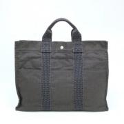 Pre-owned Canvas handbags Hermès Vintage , Gray , Dames