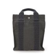 Pre-owned Canvas handbags Hermès Vintage , Gray , Dames