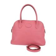 Pre-owned Leather handbags Hermès Vintage , Pink , Dames