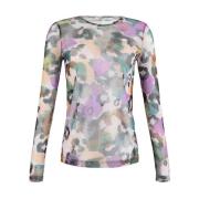 Zwarte korte mouw top Anna Van Toor , Multicolor , Dames