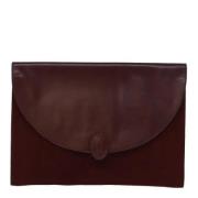 Pre-owned Suede clutches Cartier Vintage , Red , Dames