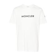 Witte T-shirt voor mannen Moncler , White , Heren