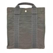 Pre-owned Canvas totes Hermès Vintage , Gray , Dames