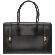 Pre-owned Leather handbags Hermès Vintage , Black , Dames