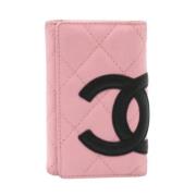 Pre-owned Leather key-holders Chanel Vintage , Pink , Dames