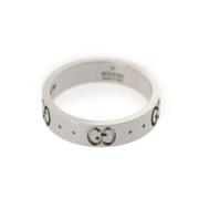 Pre-owned White Gold rings Gucci Vintage , Gray , Dames