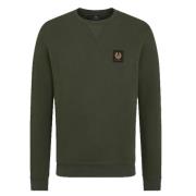 Klassieke Logo Sweatshirt Groen Belstaff , Green , Heren