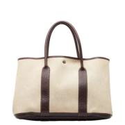 Pre-owned Leather handbags Hermès Vintage , Beige , Dames