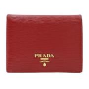 Pre-owned Leather wallets Prada Vintage , Red , Dames