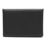 Pre-owned Leather wallets Hermès Vintage , Black , Dames