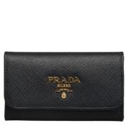 Pre-owned Leather wallets Prada Vintage , Black , Dames